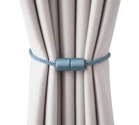 Magnetic Curtain Tiebacks, Handmade Weave Rope Curtain Holdbacks, No Drilling Decorative Curtain Clip Cord Buckle for Home Office Window Curtain Straps F4-YZCKBD