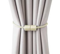 Magnetic Curtain Tiebacks, Handmade Weave Rope Curtain Holdbacks, No Drilling Decorative Curtain Clip Cord Buckle for Home Office Window Curtain Straps F4-YZCKBD