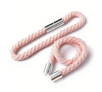 Magnetic Curtain Tiebacks,Senshuomy 2 PCS Curtain Rope Fasteners with Strong Magnets,Braided Rope Curtain Holder Decoration,Suitable for Home Office Hotel Window Deco No Install/Drill/Hook(Pink)