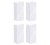 Magnetic Curtain Weights, 4 Pairs, Windproof Curtain Weights for Curtains, Tablecloths, Flags, Small Magnets, 5 x 2.5 x 1.25 cm, Quick Attachment, No Tools, Black / White / Grey (White)
