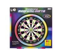 Magnetic Dart Board for Kids - Safe Indoor Dart Game with 6 Darts - LED Light-Up Dartboard Toy for Boys Girls Family Fun Gift Outdoor Play