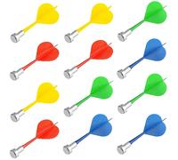 Magnetic Darts 12 Packs, Replacement Dart Game Safety Plastic Darts, Red Yellow Green And Blue
