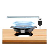 Magnetic Desk Wireless Charger for Apple Series, 15W Max Recessed Wireless Charging Pad Fast Furniture Desktop Nightstand Station, for iPhone 16/15/14/13/12 Pro/Max//Plus, AirPods(Black)