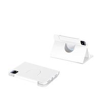 Magnetic Detachable Tablet Case Suitable For Lenovo Xiaoxin Pad Pro 12.7" 2025 Split Rotatable Anti-Drop PU Leather Case(White)