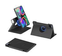 Magnetic Detachable Tablet Case Suitable For Lenovo Xiaoxin Pad Pro 12.7" 2025 Split Rotatable Anti-Drop PU Leather Case(Black)