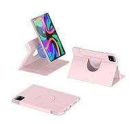 Magnetic Detachable Tablet Case Suitable For Lenovo Xiaoxin Pad Pro 12.7" 2025 Split Rotatable Anti-Drop PU Leather Case(Pink)