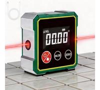 Magnetic Digital Angle Finder with Electronic Laser, Digital Spirit Level with LCD Display, 2-Side Strong Magnetic Angle Finder Tool, USB Charging Inclinometer for Woodworking Construction