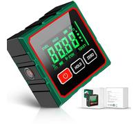 Magnetic Digital Angle Finder with Electronic Laser, USB Charging Digital Level Box, 4 Side Strong Magnetic Base & LCD Display Backlight, Woodworking Measuring Tool, for Table Miter Saw, Construction
