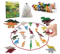 Magnetic Dinosaur Chess Game for Kids - 20 Pcs Board Game with Adjustable String & Storage Pouch, Portable Travel Strategy Toy for Family Game Night, Car Rides, Indoor Outdoor