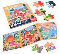 Magnetic Dinosaur Puzzles For Kids Ages 3-7,Preschool Learning Tools,Toddlers Magnetic Jigsaw Puzzle Book For Boy Girl,Travel Puzzles Toys For Toddlers,Toddler Puzzle For Travel