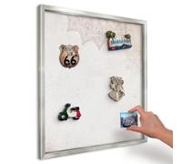 Magnetic Display Board 50x50 cm | Silver Frame | Ethnic Patterns
