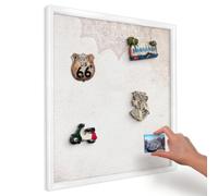 Magnetic Display Board 50x50 cm | White Frame | Ethnic Patterns