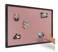 Magnetic Display Board 60x40 cm | Black Frame | Pastel Dusty Pink