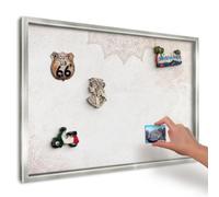 Magnetic Display Board 60x40 cm | Silver Frame | Ethnic Patterns