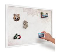 Magnetic Display Board 60x40 cm | White Frame | Ethnic Patterns