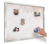 Magnetic Display Board 70x50 cm | Silver Frame | Ethnic Patterns