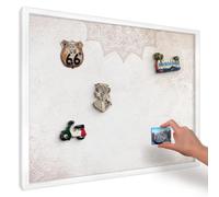 Magnetic Display Board 70x50 cm | White Frame | Ethnic Patterns