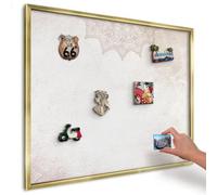 Magnetic Display Board 80x60 cm | Gold Frame | Ethnic Patterns