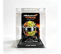 Magnetic Display Case for Lego 43023 McLa*Ren F1 Team Norris Helmet, Dustproof, 68 x 26 x 68 cm, Transparent Display with Scratch-Resistant, Yellowing Resistant (Display Case Only) (Background B)