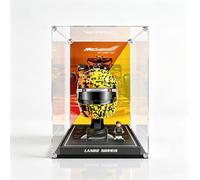 Magnetic Display Case for Lego 43023 McLa*Ren F1 Team Norris Helmet, Dustproof, 68 x 26 x 68 cm, Transparent Display with Scratch-Resistant, Yellowing Resistant (Display Case Only) (Background A)