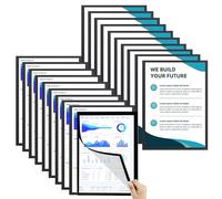Magnetic Document Holder | Magnetic Frame for Information, 20 Pieces A4 Document Holders for Notices Instructions, Communications Timetable Classroom Offices Reception School