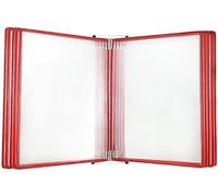 Magnetic Document Holder Wall Mount with File Pocket for A4 Letter Paper Size Red Color 13x9x3.9inch Flip Chart Stand.