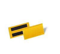 Durable Magnetic Document Pocket 100x38mm Yellow (Pack of 50) 174104
