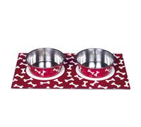Magnetic dog bowls with tray Nobby Pet (x2)