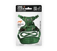 Magnetic Dog Harness & 2M Lead Set | One-Hand Easy Lock Harness for All Dogs | Reflective, Breathable, No-Pull Design with 360° Swivel Buckle | SGS Tested Strong & Safe