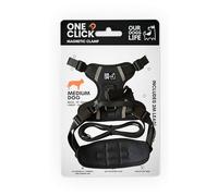 Magnetic Dog Harness & 2M Lead Set | One-Hand Easy Lock Harness for All Dogs | Reflective, Breathable, No-Pull Design with 360° Swivel Buckle | SGS Tested Strong & Safe