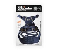 Magnetic Dog Harness & 2M Lead Set | One-Hand Easy Lock Harness for All Dogs | Reflective, Breathable, No-Pull Design with 360° Swivel Buckle | SGS Tested Strong & Safe