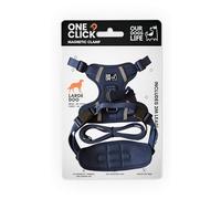 Magnetic Dog Harness & 2M Lead Set | One-Hand Easy Lock Harness for All Dogs | Reflective, Breathable, No-Pull Design with 360° Swivel Buckle | SGS Tested Strong & Safe