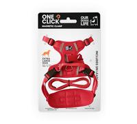 Magnetic Dog Harness & 2M Lead Set | One-Hand Easy Lock Harness for All Dogs | Reflective, Breathable, No-Pull Design with 360° Swivel Buckle | SGS Tested Strong & Safe