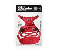 Magnetic Dog Harness & 2M Lead Set | One-Hand Easy Lock Harness for All Dogs | Reflective, Breathable, No-Pull Design with 360° Swivel Buckle | SGS Tested Strong & Safe