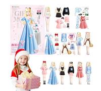 Magnetic Dolls to Put on, Travel Simulation Game, Paper Doll, Princess Doll for Puppy, Simple Game for Kids, Girls 4-7 Years, Entertainment