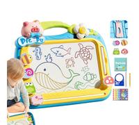 Magnetic Doodle Board, Magnetic Writing Board for | Cartoon Drawing Board Block | Travel Size Early Learning Toys with 4 Pads