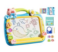 Magnetic Doodle Board, Magnetic Writing Board for,Drawing Board with 2 Pens | Educational Drawing Board with 4 Stamps, Early Learning to Learn