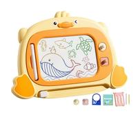 Magnetic Doodle Board Writing Board, Cartoon Signboard | Pedagogical Graffiti Art Multifunctional Jumping Toy with 4 Stamps for