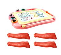 Magnetic Doodle Drawing Board - Erasable Sketching Writing Pad with 5 Magnetic Stamps, Educational Screen-Free Learning Toy for Kid Kids, Travel Car Roadtrip Activity, Boys Girls Birthday Christma