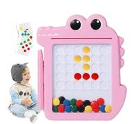Magnetic Doodle Pad - Crocodile Design Dot Drawing Tablet, Children's Educational Toy, Preschool Learning Puzzle Board, Kids' Magnetic Pen Accessory | Portable Writing surfaces For Travel Fun