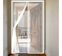 Magnetic Door 130 x 270 cm Magnetic Flying Insect Door with Powerful Magnets and Full Frame Hook&Loop, No Gap, Keep Bugs Out Lets Fresh Air in, Kid and Pet Friendly, Black