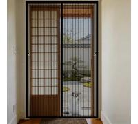 Magnetic Door 185 x 242 cm Magnetic Door Fly Screen Curtain with Powerful Magnets and Full Frame Hook&Loop, No Gap, Keep Bugs Out Lets Fresh Air in, Kid and Pet Friendly, Black