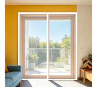 Magnetic Door 81 x 230 cm Magnetic Fly Screen for Doors with Powerful Magnets and Full Frame Hook&Loop, No Gap, Keep Bugs Out Lets Fresh Air in, Kid and Pet Friendly, White