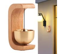 Magnetic Door Bell Natural Wood Brass Entry System Safety Alarm