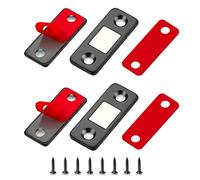 Magnetic Door Catch, 2 Pack Ultra Thin Cabinet Magnets, Stainless Steel Magnetic Catches for Cupboards Adhesive Drawer Latch Magnets for Kitchen Cupboard Wardrobe, Black