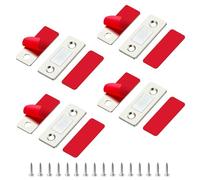 Magnetic Door Catch, 4 Pack Ultra Thin Cabinet Magnets, Stainless Steel Magnetic Catches for Cupboards Adhesive Drawer Latch Magnets for Kitchen Cupboard Wardrobe, Silver