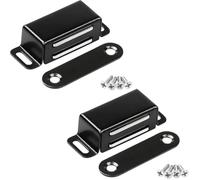 Magnetic Door Catch, Cupboard Door Magnets Drawer Magnet Small Cabinet Door Magnetic Catches Latches for Kitchen Cupboard Wardrobe Closet Cabinet Door Drawer Latch 2 Pack Black