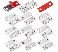 Magnetic Door Catch Jiayi 10 Pack Ultra Thin Cabinet Door Magnets Cupboard Magnetic Catches and Latches Stainless Steel Furniture Magnetic Cabinet Catch for Kitchen Closet Cupboard Closure