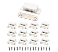 Magnetic Door Catch, Lockimo Cupboard Door Magnets Drawer Magnet Small Cabinet Door Magnetic Catches Latches for Kitchen Wardrobe Magnets Door Closers Magnet Closure 12 Pack White