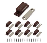 Magnetic Door Catch, Lockimo Cupboard Door Magnets Drawer Magnet Small Cabinet Door Magnetic Catches Latches for Kitchen Wardrobe Magnets Door Closers Magnet Closure 8 Pack Brown